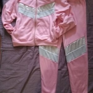 Pink and Silver Tracksuit
